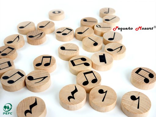 Figuras musicales "Pequeño Mozart" en madera de haya