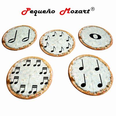 5 pizza puzzle figuras musicales Pequeño Mozart
