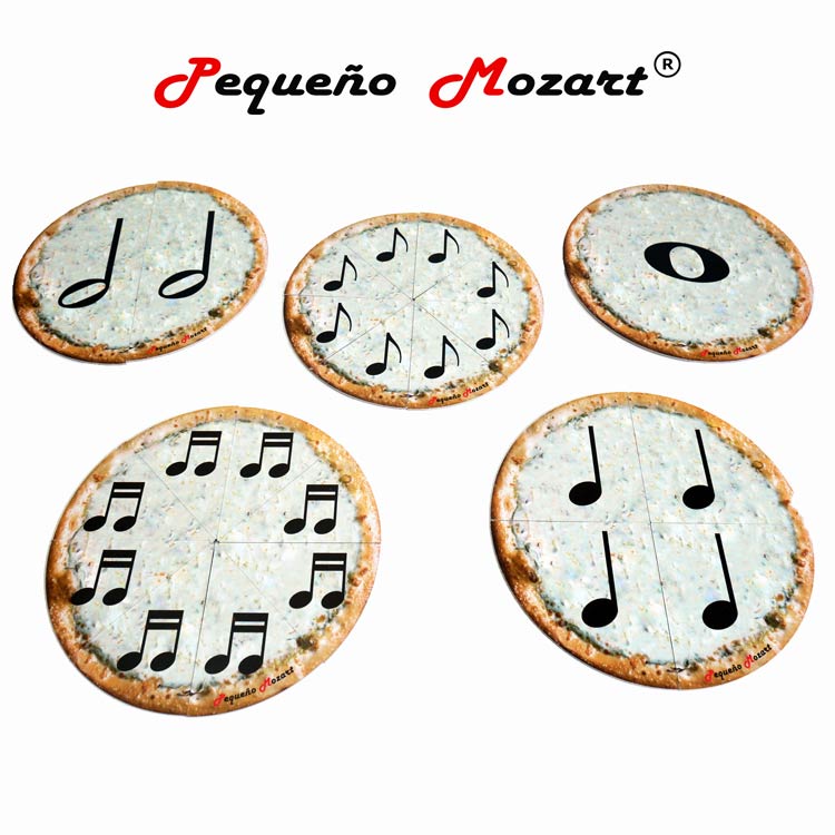 5 Pizzas Puzzles de las figuras musicales "Pequeño Mozart ...